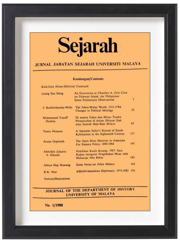 					View Vol. 1 No. 1 (1988): SEJARAH
				