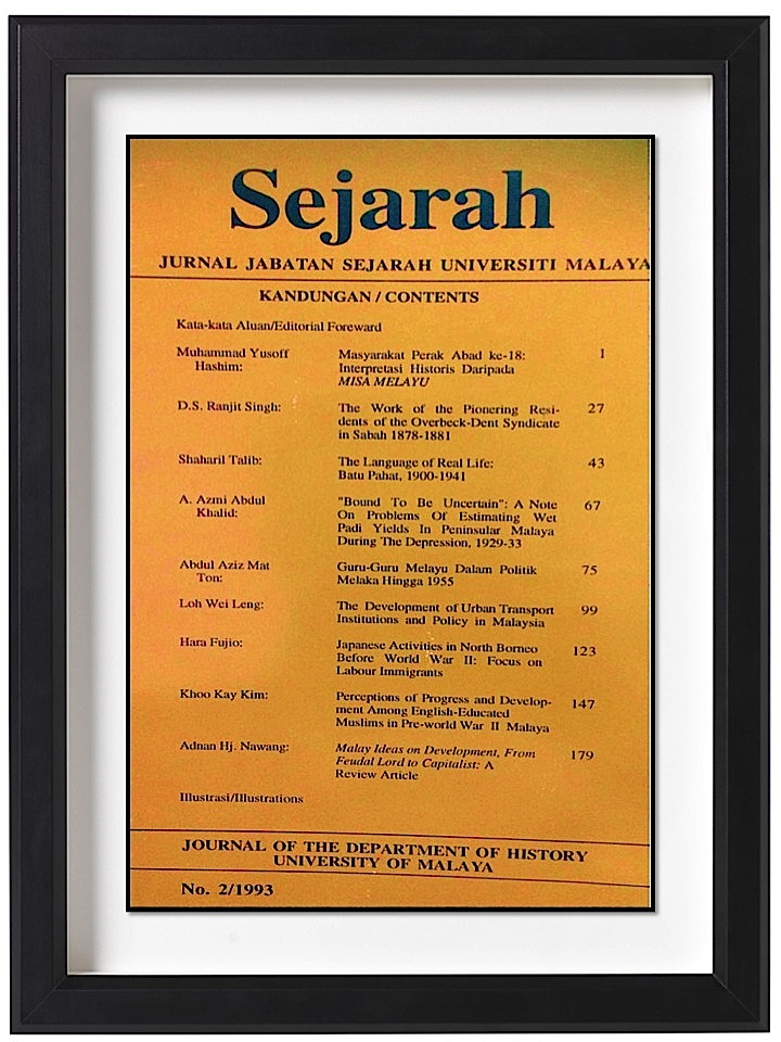 					View Vol. 2 No. 2 (1993): SEJARAH
				