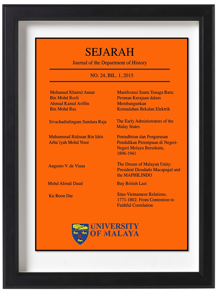 					View Vol. 24 No. 1 (June) (2015): SEJARAH
				