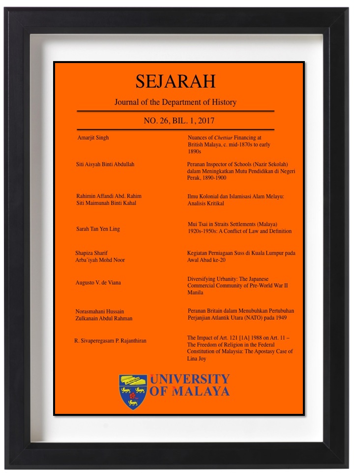 					View Vol. 26 No. 1 (June) (2017): SEJARAH
				