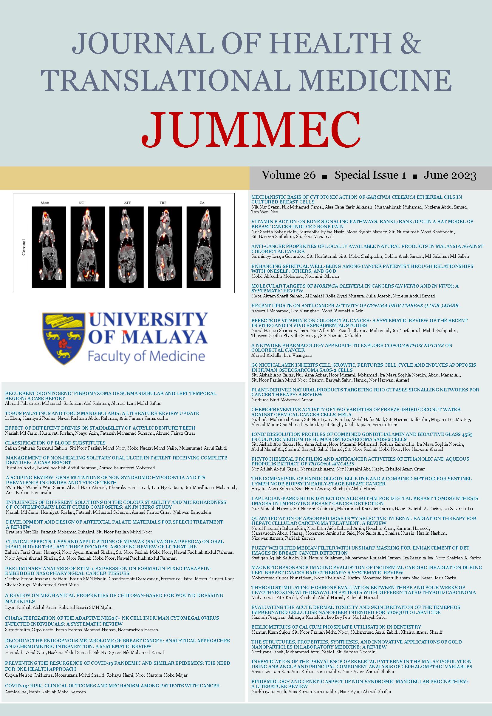 					View Special Issue 1 (2023) Complementary Therapy, Diagnostic and Advanced Material in Medical and Dentistry
				