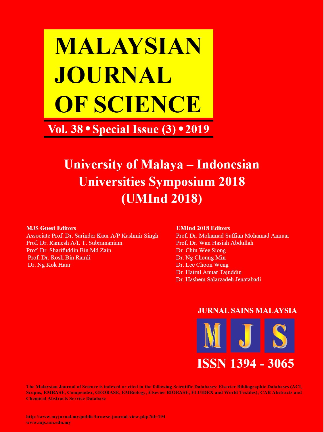 Archives  Malaysian Journal of Science