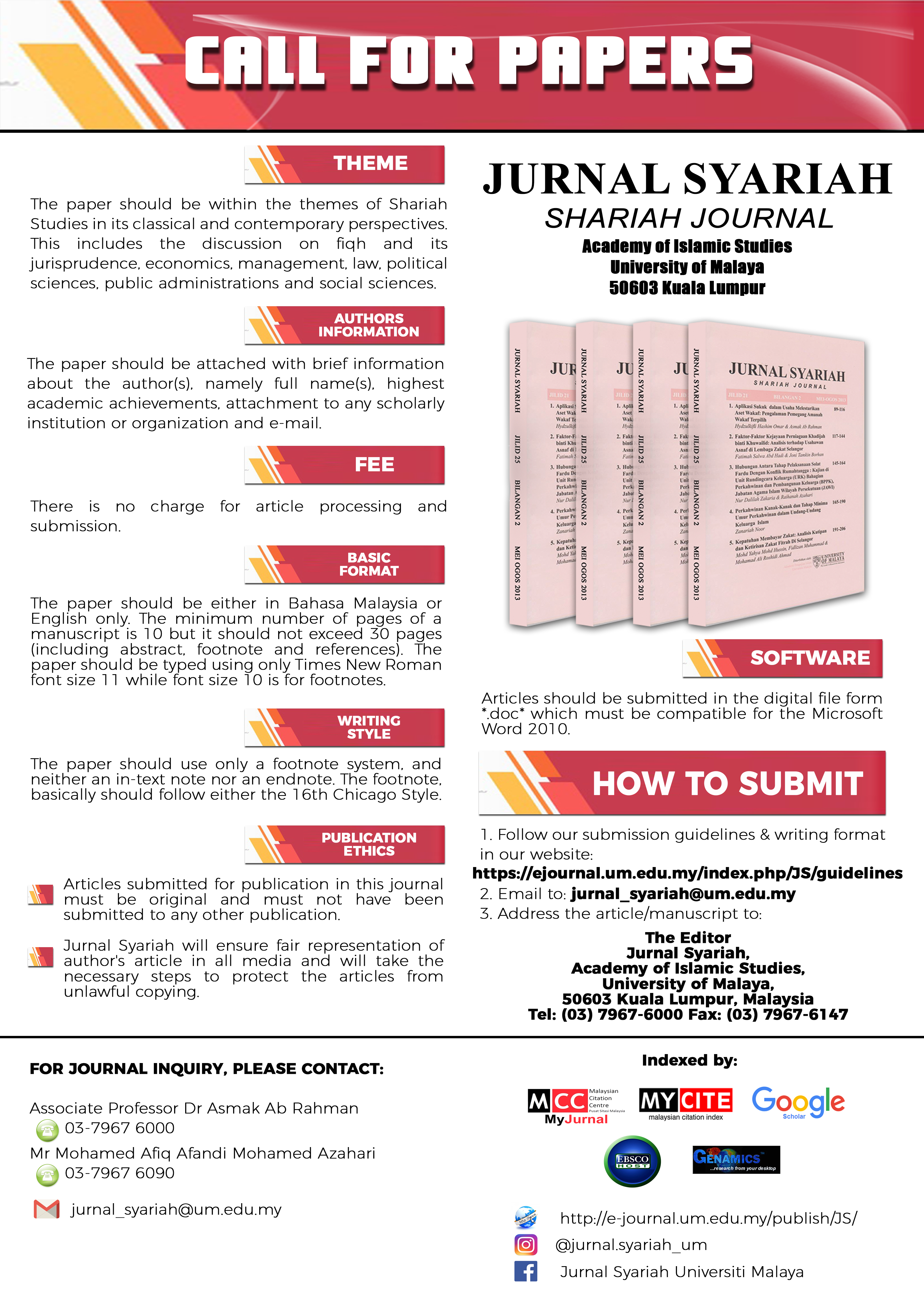 About The Journal Jurnal Syariah